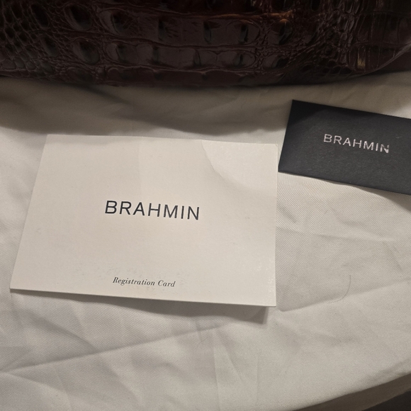 Brahmin Elisa Pecan Melbourne Dust Cover + Wallet Brand New - Picture 2 of 10